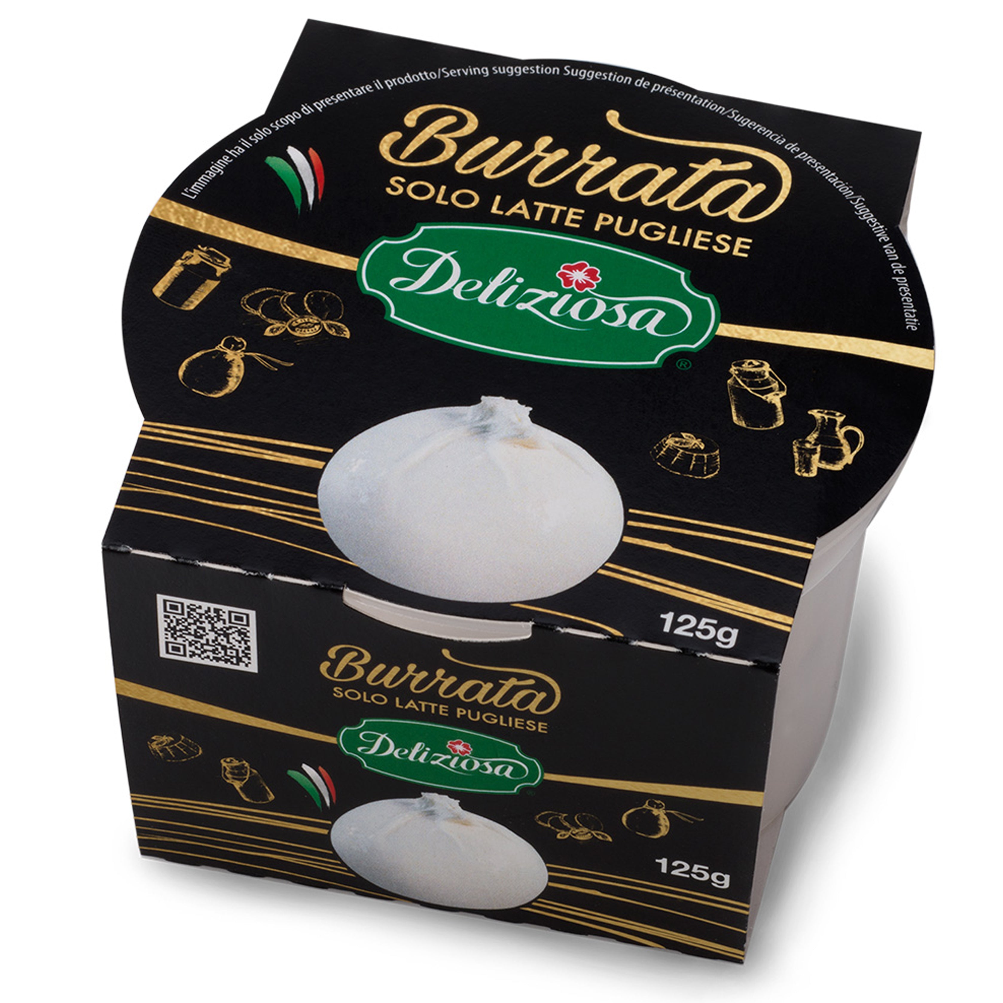 Fresh Burrata 125g - Deliziosa Deliziosa - Burrata 125g @Mercato Gourmet | Your Italian Gourmet Supermarket