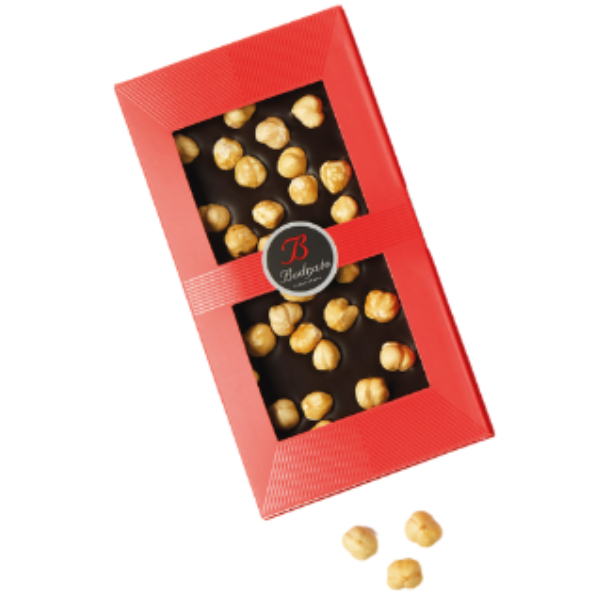 Dark Chocolate Bar with Whole Hazelnuts 130g - Bodrato Bodrato - Confectionery 130g @Mercato Gourmet | Your Italian Gourmet Supermarket