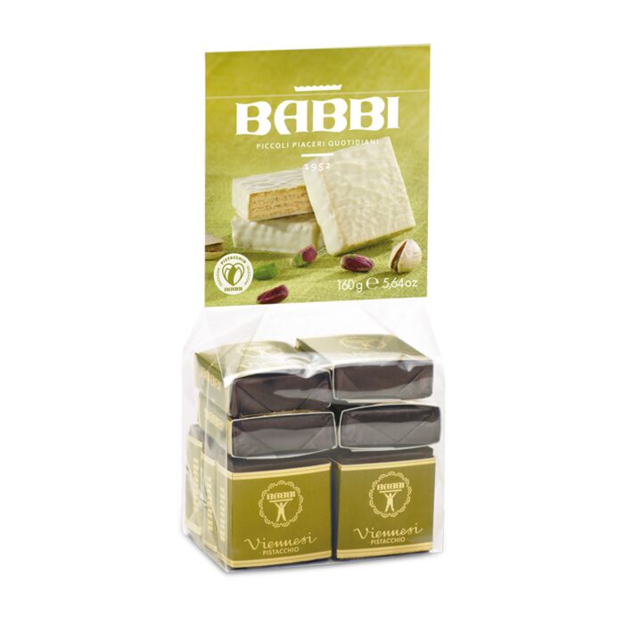Viennesi Pistachio Wafer in Bag 10pcs - Babbi Babbi - Wafer @Mercato Gourmet | Your Italian Gourmet Supermarket