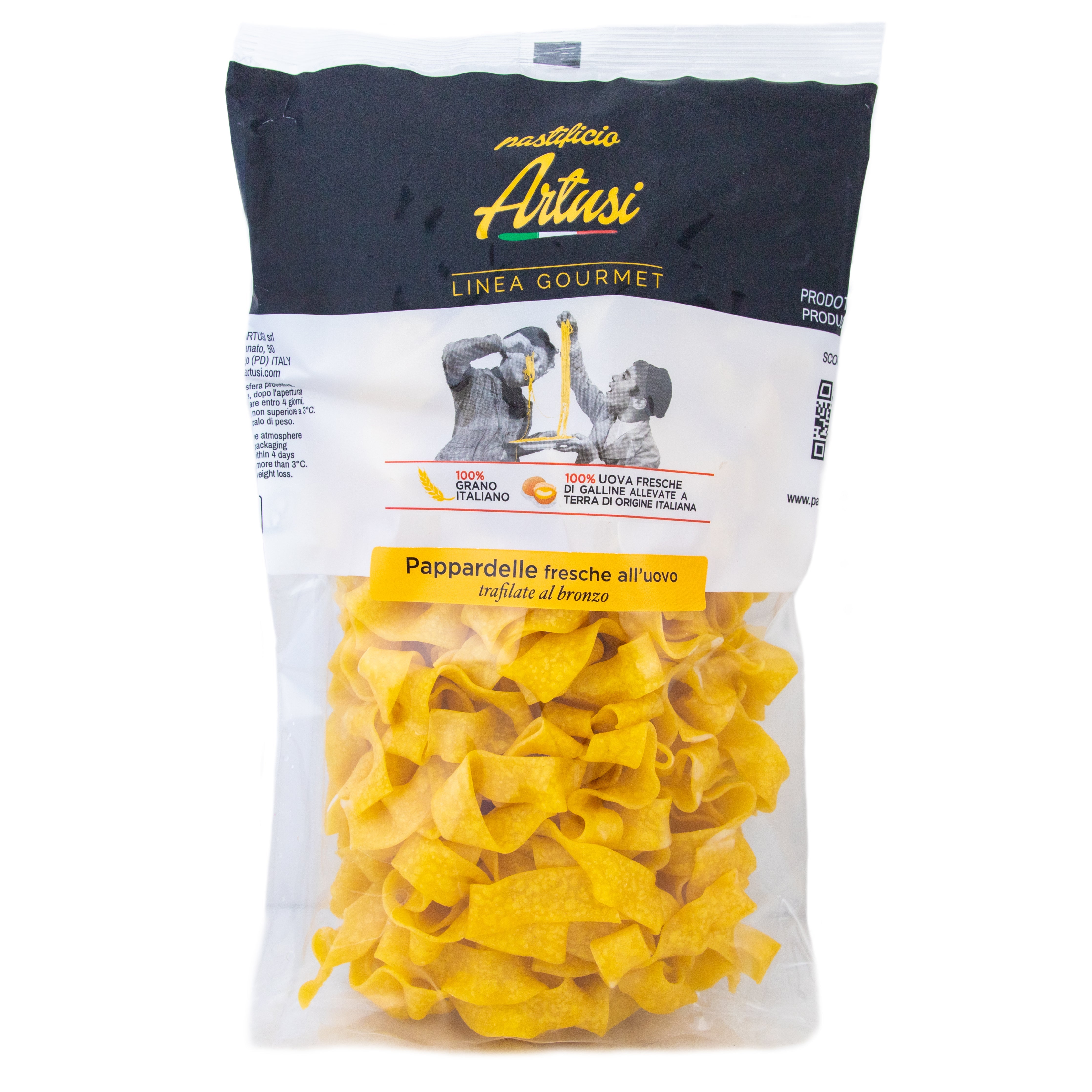 Artusi Fresh Egg Bronze Drawn Pappardelle Pastificio Artusi - Fresh Pasta @Mercato Gourmet | Your Italian Gourmet Supermarket