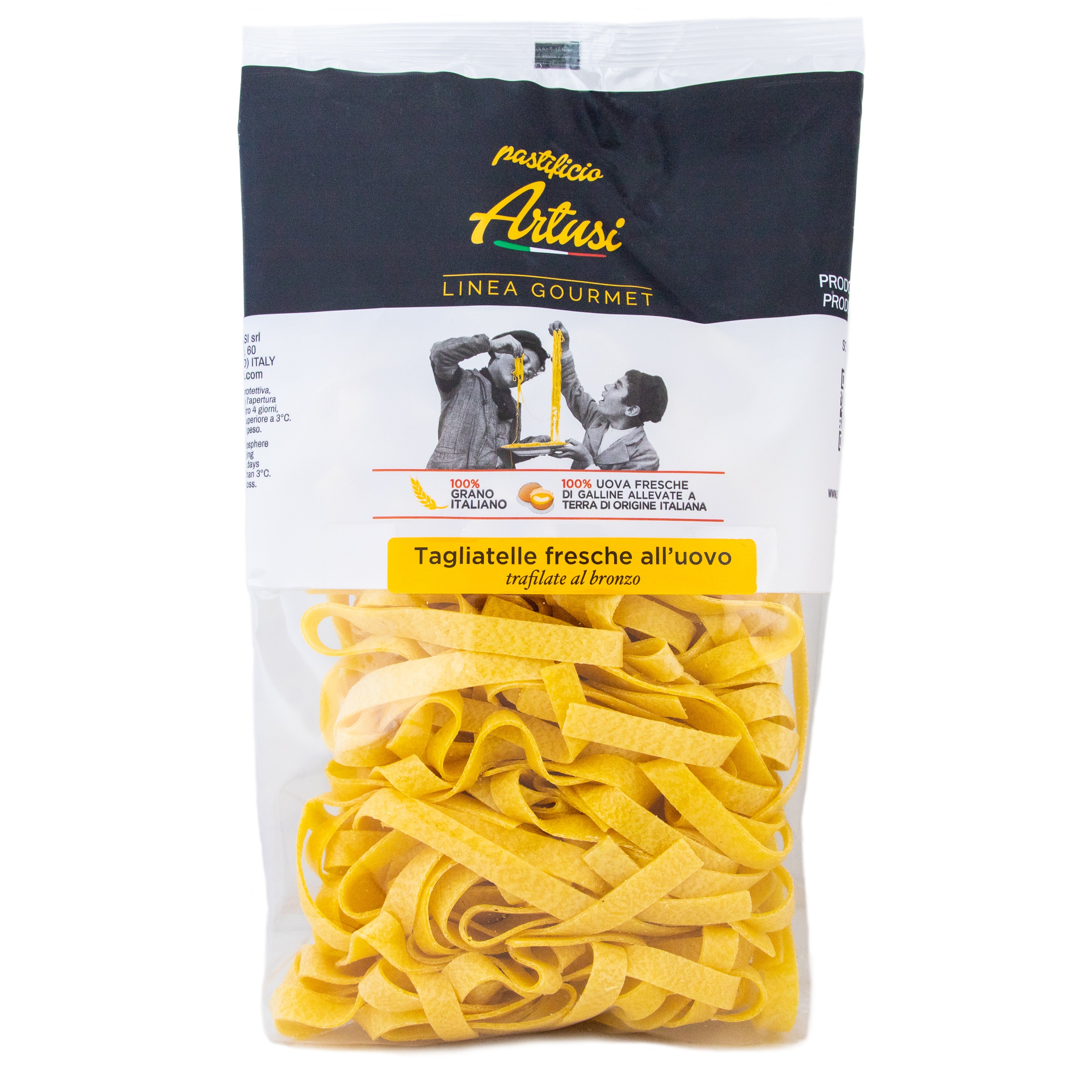Artusi Fresh Egg Bronze Drawn Tagliatelle Pastificio Artusi - Fresh Pasta @Mercato Gourmet | Your Italian Gourmet Supermarket